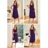 image:imageEkouaer Womens Sleeveless Nightgown Full Slip Nightshirt Long Nightwear Full Length Loungewear Tank Nightdress S2XLDeep Purple