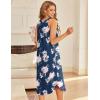 image:imageEkouaer Womens Sleeveless Nightgown Full Slip Nightshirt Long Nightwear Full Length Loungewear Tank Nightdress S2XLNavy Blue Flowers