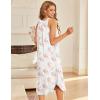 image:imageEkouaer Womens Sleeveless Nightgown Full Slip Nightshirt Long Nightwear Full Length Loungewear Tank Nightdress S2XLPink Flower