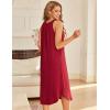 image:imageEkouaer Womens Sleeveless Nightgown Full Slip Nightshirt Long Nightwear Full Length Loungewear Tank Nightdress S2XLWine Red
