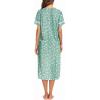 image:imageEkouaer Womens Snap Front Dusters Cotton Housecoat Short Sleeve Nightgown House Dress With PocketsLight Green Floral