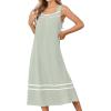 image:imageEkouaer Nightgowns for Women Cotton Long Night Gowns Sleeveless Sleep Dress Victorian Nightdress Ladies Sleepwear XS4XLLight Green