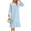 image:imageEkouaer Victorian Nightgown 100 Cotton Long Sleeve Vintage Old Fashioned Gown for WomenWhite Bird