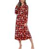 image:imageEkouaer Women Flannel Nightgown Full Length Boyfriend Nightshirt Plaid Long Sleep Dress with Button Loungewear SXXXLRed Christmas