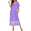 Purple White Floral