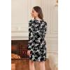 image:imageEkouaer 2 Pack Long Sleeve Sleep Shirts for Women Soft Night Shirts Pullover Nightgowns Comfy Night Gowns Dress S3XLBlackfloral