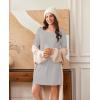 image:imageEkouaer 2 Pack Long Sleeve Sleep Shirts for Women Soft Night Shirts Pullover Nightgowns Comfy Night Gowns Dress S3XLBlacklight Grey