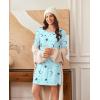 image:imageEkouaer 2 Pack Long Sleeve Sleep Shirts for Women Soft Night Shirts Pullover Nightgowns Comfy Night Gowns Dress S3XLCartoon Cupblue Star