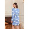 image:imageEkouaer 2 Pack Long Sleeve Sleep Shirts for Women Soft Night Shirts Pullover Nightgowns Comfy Night Gowns Dress S3XLMoon Cloundheart Star