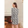 image:imageEkouaer 2 Pack Long Sleeve Sleep Shirts for Women Soft Night Shirts Pullover Nightgowns Comfy Night Gowns Dress S3XLPolar Bearplanet