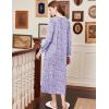 image:imageEkouaer Cotton Nightgowns for Women Long Sleeve Nightgown Full Length Night Gown Soft Comfy Nightdress Button Sleep ShirtsFloral Purple