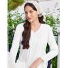 image:imageEkouaer Cotton Nightgowns for Women Long Sleeve Nightgown Full Length Night Gown Soft Comfy Nightdress Button Sleep ShirtsWhite