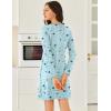 image:imageEkouaer Long Sleeve Nightgowns for Women Sexy Lace Night Shirt V Neck Sleep Shirt Soft SleepwearBlue Planet