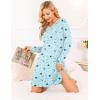 image:imageEkouaer Long Sleeve Nightgowns for Women Sexy Lace Night Shirt V Neck Sleep Shirt Soft SleepwearBlue Planet