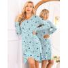 image:imageEkouaer Long Sleeve Nightgowns for Women Sexy Lace Night Shirt V Neck Sleep Shirt Soft SleepwearBlue Planet