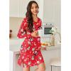 image:imageEkouaer Long Sleeve Nightgowns for Women Sexy Lace Night Shirt V Neck Sleep Shirt Soft SleepwearChristmas Santa 2