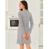 image:imageEkouaer Long Sleeve Nightgowns for Women Sexy Lace Night Shirt V Neck Sleep Shirt Soft SleepwearGrey