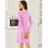 image:imageEkouaer Long Sleeve Nightgowns for Women Sexy Lace Night Shirt V Neck Sleep Shirt Soft SleepwearPink Florals