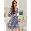 image:imageEkouaer Long Sleeve Nightgowns for Women Sexy Lace Night Shirt V Neck Sleep Shirt Soft SleepwearStar