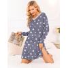 image:imageEkouaer Long Sleeve Nightgowns for Women Sexy Lace Night Shirt V Neck Sleep Shirt Soft SleepwearStar