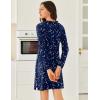 image:imageEkouaer Long Sleeve Nightgowns for Women Sexy Lace Night Shirt V Neck Sleep Shirt Soft SleepwearStar Print