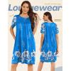 image:imageEkouaer Moo Moos for Women Button House Dresses for Women with Pocket Mumu S3XLBlue