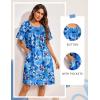 image:imageEkouaer Moo Moos for Women Button House Dresses for Women with Pocket Mumu S3XLBlue Flower