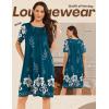 image:imageEkouaer Moo Moos for Women Button House Dresses for Women with Pocket Mumu S3XLBlue Green Flower