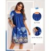 image:imageEkouaer Moo Moos for Women Button House Dresses for Women with Pocket Mumu S3XLBlue Mandala