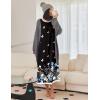 image:imageEkouaer Nightgown Women Long Sleeve Sleepwear Full Length Long Nightshirt Soft Loungewear S4XLBlack Butterfly
