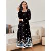 image:imageEkouaer Nightgown Women Long Sleeve Sleepwear Full Length Long Nightshirt Soft Loungewear S4XLBlack Butterfly