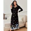 image:imageEkouaer Nightgown Women Long Sleeve Sleepwear Full Length Long Nightshirt Soft Loungewear S4XLBlack Butterfly
