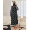 image:imageEkouaer Nightgown Women Long Sleeve Sleepwear Full Length Long Nightshirt Soft Loungewear S4XLBlack Daisy