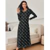 image:imageEkouaer Nightgown Women Long Sleeve Sleepwear Full Length Long Nightshirt Soft Loungewear S4XLBlack Daisy