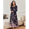 image:imageEkouaer Nightgown Women Long Sleeve Sleepwear Full Length Long Nightshirt Soft Loungewear S4XLBlack Floral