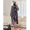 image:imageEkouaer Nightgown Women Long Sleeve Sleepwear Full Length Long Nightshirt Soft Loungewear S4XLBlack Floral