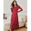 image:imageEkouaer Nightgown Women Long Sleeve Sleepwear Full Length Long Nightshirt Soft Loungewear S4XLRed Plaid