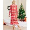 image:imageEkouaer Nightgown Women Long Sleeve Sleepwear Full Length Long Nightshirt Soft Loungewear S4XLRed Xmas Tree
