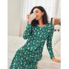 image:imageEkouaer Nightgown Women Long Sleeve Sleepwear Full Length Long Nightshirt Soft Loungewear S4XLSanta Claus