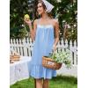 image:imageEkouaer Nightgowns for Women Cotton Night Gown Sleeveless Sleep Dress Lace Nighty Ladies Nightdress Summer SleepwearLight Blue