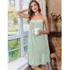 image:imageEkouaer Nightgowns for Women Cotton Night Gown Sleeveless Sleep Dress Lace Nighty Ladies Nightdress Summer SleepwearLight Green