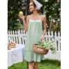 image:imageEkouaer Nightgowns for Women Cotton Night Gown Sleeveless Sleep Dress Lace Nighty Ladies Nightdress Summer SleepwearLight Green