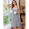 image:imageEkouaer Nightgowns for Women Cotton Night Gown Sleeveless Sleep Dress Lace Nighty Ladies Nightdress Summer SleepwearLight Grey