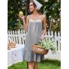 image:imageEkouaer Nightgowns for Women Cotton Night Gown Sleeveless Sleep Dress Lace Nighty Ladies Nightdress Summer SleepwearLight Grey