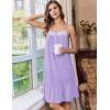 image:imageEkouaer Nightgowns for Women Cotton Night Gown Sleeveless Sleep Dress Lace Nighty Ladies Nightdress Summer SleepwearPurple