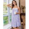 image:imageEkouaer Nightgowns for Women Cotton Night Gown Sleeveless Sleep Dress Lace Nighty Ladies Nightdress Summer SleepwearPurple Floral