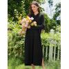 image:imageEkouaer Nightgowns for Women Fleece Nightgown Long Sleeve Sleepwear Hooded Night Gown Long Sleep Shirt with PocketBlack 2