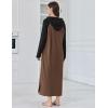 image:imageEkouaer Nightgowns for Women Fleece Nightgown Long Sleeve Sleepwear Hooded Night Gown Long Sleep Shirt with PocketBrown