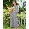 image:imageEkouaer Nightgowns for Women Fleece Nightgown Long Sleeve Sleepwear Hooded Night Gown Long Sleep Shirt with PocketLight Grey