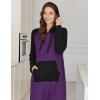 image:imageEkouaer Nightgowns for Women Fleece Nightgown Long Sleeve Sleepwear Hooded Night Gown Long Sleep Shirt with PocketPurple